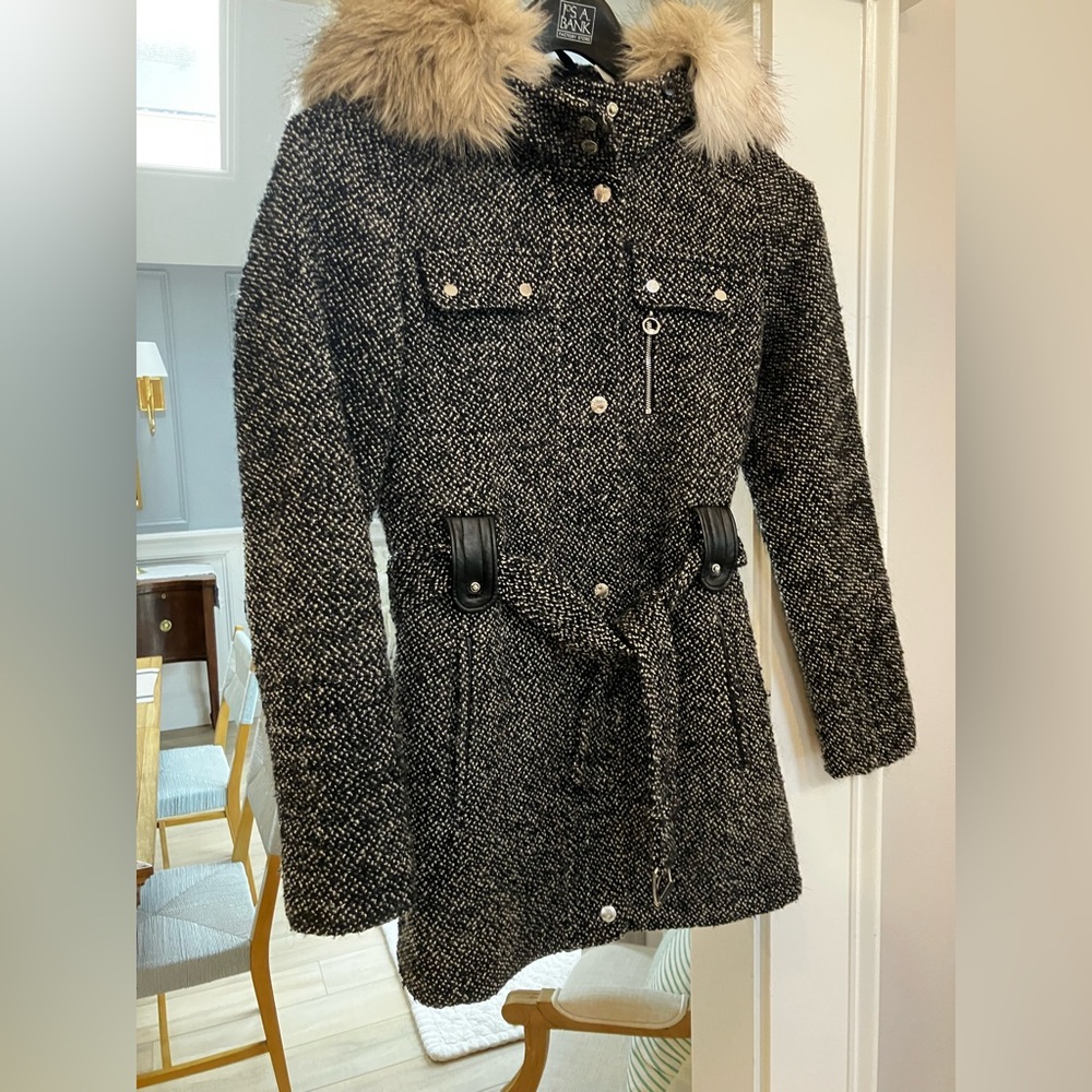 Laundry by Design Black Tweed Coat